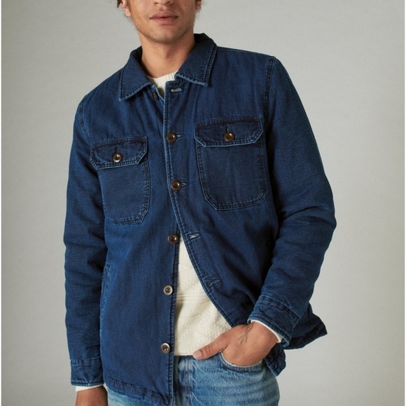 Lucky Brand Other - Lucky Brand Indigo Faux Shearling Lined Shirt Jacket XL